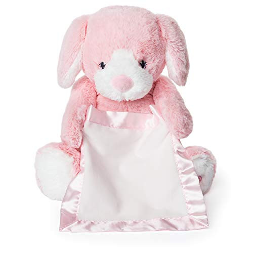 Peek-a-Boo Furry Friends Animated Peek-a-Boo Puppy Plush, Pink, 10"
