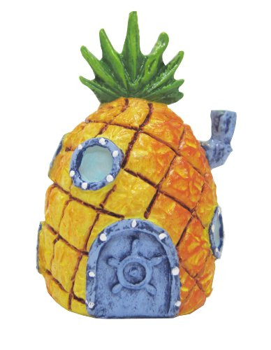 Penn-Plax Spongebob Squarepants Mini Pineapple House Aquatic Ornaments