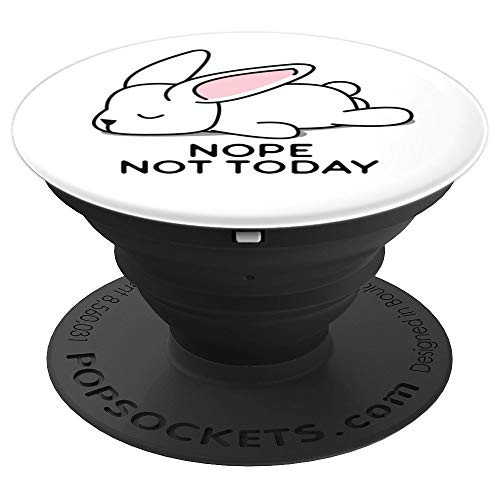 Bunny Rabbit Animal Lover White Background PopSockets Grip and Stand for Phones and Tablets