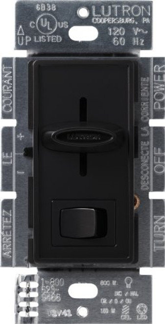 Lutron Skylark C.L Dimmer Switch for Dimmable LED, Halogen and Incandescent Bulbs, Single-Pole or 3-Way, SCL-153P-BL, Black