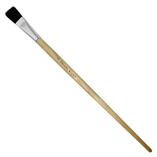 Creativity Street Easel Brushes, Long Handle, Long Handle, 1" Flat, 13" Long, 6 Per Pack, 3 Packs