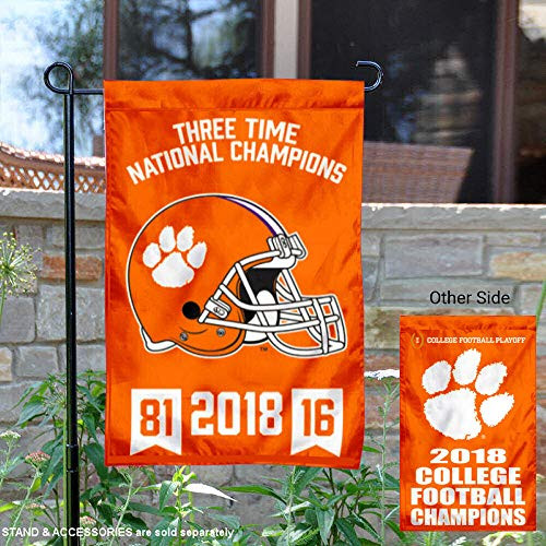 College Flags & Banners Co. Clemson Tigers 3 Time National Champions Garden Flag College Flags & Banners Co. Clemson Tigers 3 Time National Champions Garden Flag