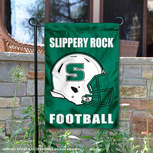 College Flags & Banners Co. Slippery Rock Football Helmet Garden Yard Flag