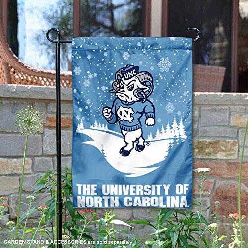 North Carolina Tar Heels Snow and Winter Garden Flag and Banner