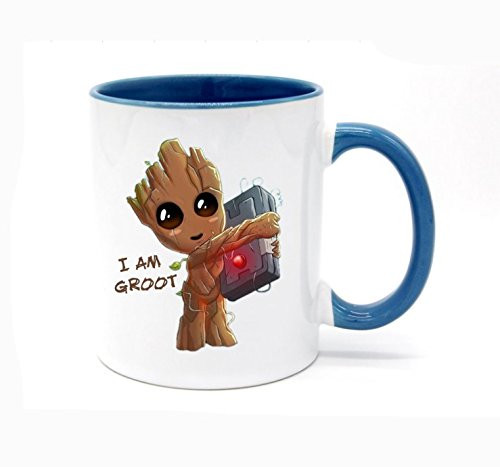 Funny Mugs I'm Groot Coffee Mug Coffee Mug Tea Cup White Blue