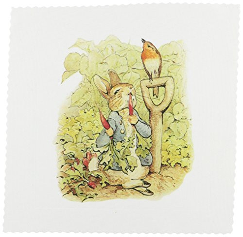3dRose qs_110164_1 Peter Rabbit in The Garden Vintage Art Quilt Square, 10 by 10-Inch 3dRose qs_110164_1 Peter Rabbit in The Garden Vintage Art Quilt Square, 10 by 10-Inch