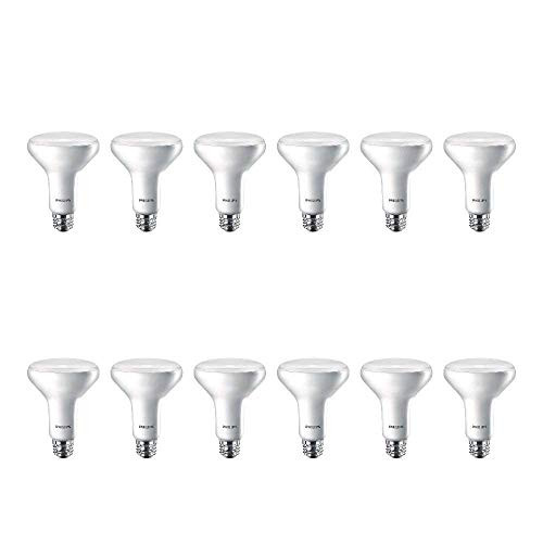 Philips LED Non-Dimmable BR30 Flicker-Free Light Bulb with EyeComfort Technology: 650 Lumens, 5000K, 65 Watt Equivalent, E26 Medium Screw Base Flood Light Bulb, Daylight, 12 Pack