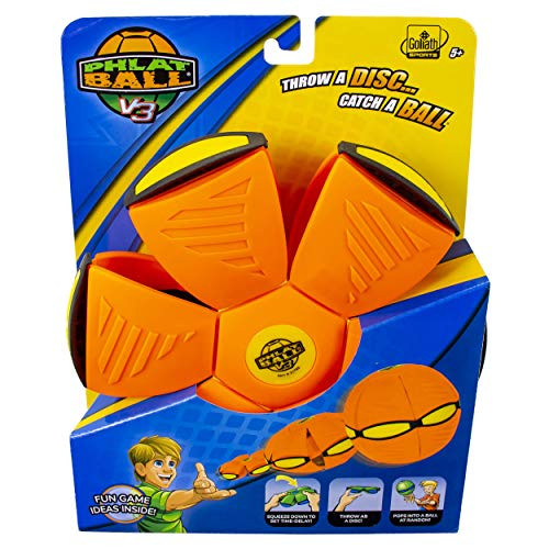 Goliath Sports Phlat Ball V3 Solid Neon Orange/ Yellow Bumper Goliath Sports Phlat Ball V3 Solid Neon Orange/ Yellow Bumper