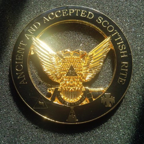 Delux 32nd Degree wings Up Cut Out Alloy Car Emblem