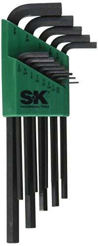 SK Hand Tool 19623 Hex Key Fractional Set, 13-Piece