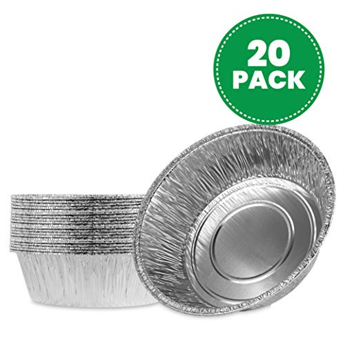Plasticpro 10'' Inch Round Deep Tin Foil Pans Disposable Aluminum, Freezer & Oven Safe - For Baking, Cooking, Storage, Roasting, Reheating, Pack of 20 Plasticpro 10'' Inch Round Deep Tin Foil Pans Disposable Aluminum, Freezer & Oven Safe - For Baking, Cooking, Storage, Roasting, Reheating, Pack of 20