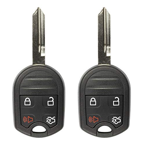 FikeyPro Keyless Entry Remote Control Car Key Fob Compatible with Ford Lincoln Mercury Mazda 4-Button CWTWB1U793 (2 Pack)