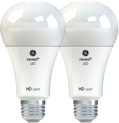 GE Lighting Reveal HD LED 13-watt (100-watt Replacement), 1140-Lumen A21 Light Bulb with Medium Base, 2-Pack