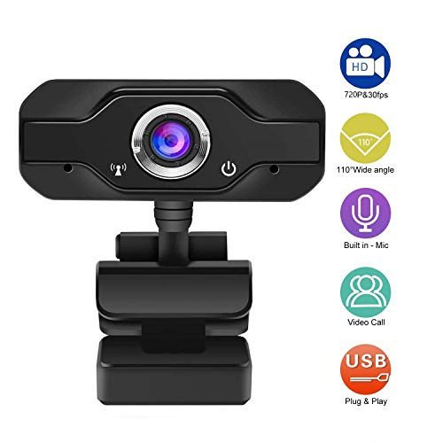 Pledulab Webcam 720p Computer Camera with Microphone, Recording Pro Video Web Camera for Calling, Conferencing, Live Streaming Widescreen Webcam for Microsoft Teams, Dingtalk