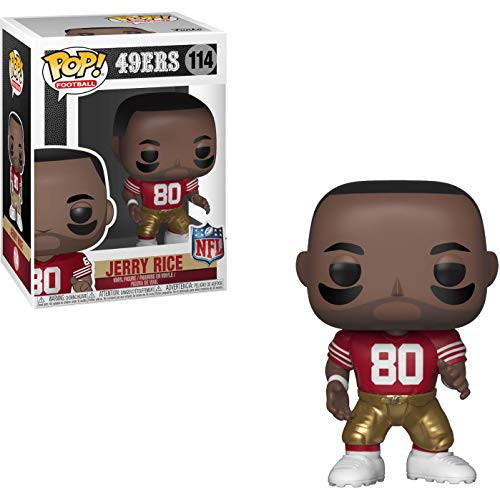 Jerry Rice [San Francisco 49ers]: NFL x Funko POP! Football Vinyl Figure & 1 PET Plastic Graphical Protector Bundle [#114 / 33307 - B]