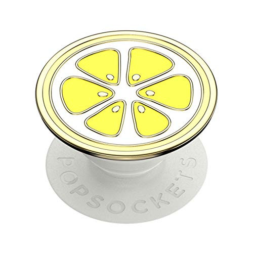 PopSockets: PopGrip with Swappable Top for Phones and Tablets - Enamel Lemon Slice