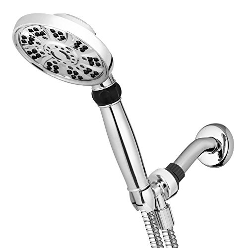 Waterpik Handheld Spray High Pressure Shower Head With Hose 5-Mode Easy Select, Chrome, LBT-563M