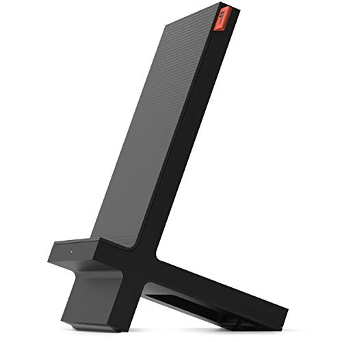 SHARPER IMAGE Wireless Qi Charging Dock, Wirelessly Charge Compatible Devices, 10-Watt Fast Charger, Sleek Stand with Finish Protecting Coating, Ultimate Smartphone Accessory