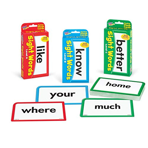 TREND enterprises, Inc. Sight Words Bundle - Pocket Flash Cards Set - for Home, Travel, Classroom