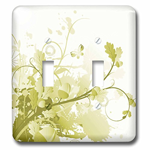 3dRose LLC 3dRose LLC lsp_152514_2 Pretty Olive Green Leaves Flourish - Double Toggle Switch 3dRose LLC 3dRose LLC lsp_152514_2 Pretty Olive Green Leaves Flourish - Double Toggle Switch