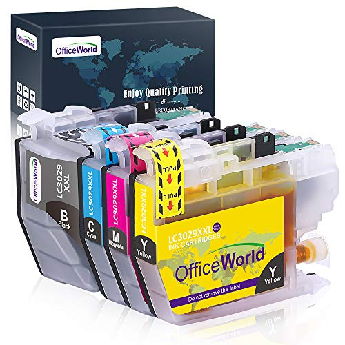 OfficeWorld Compatible Ink Cartridge Replacement for Brother LC3029 LC 3029XXL, for Brother MFC-J5830DW MFC-J6535DW MFC-J5930DW MFC-J6935DW MFC-J5830DWXL MFC-J6535DWXL, 4-Pack (1BK, 1C, 1M, 1Y)