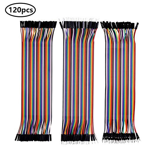 Aoicrie 120Pcs Multicolored Dupont Breadboard Jumper Wires 40pin Male to Female, 40pin Male to Male, 40pin Female to Female Breadboard Jumper Wires Ribbon Cables Kit for Arduino/DIY/Raspberry Pi Aoicrie 120Pcs Multicolored Dupont Breadboard Jumper Wires 40pin Male to Female, 40pin Male to Male, 40pin Female to Female Breadboard Jumper Wires Ribbon Cables Kit for Arduino/DIY/Raspberry Pi