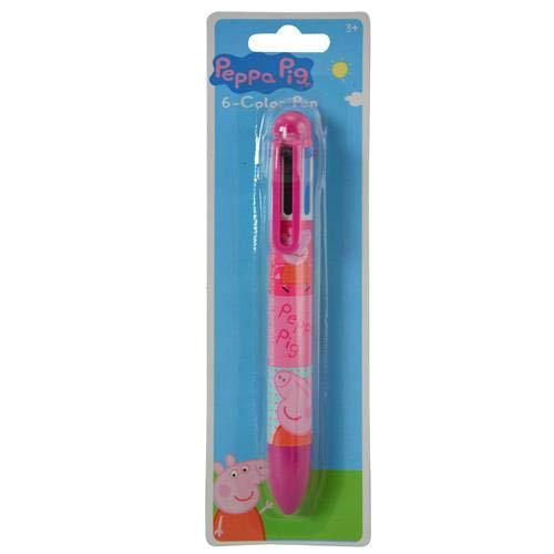 UPD Peppa Pig 6 Color Pen on Card, Multicolor