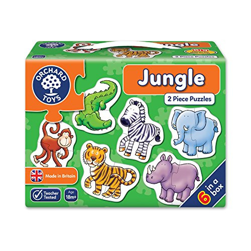 Orchard Toys Jungle, Children's Jigsaw Puzzles, Multi, 6 x 2 Piece
