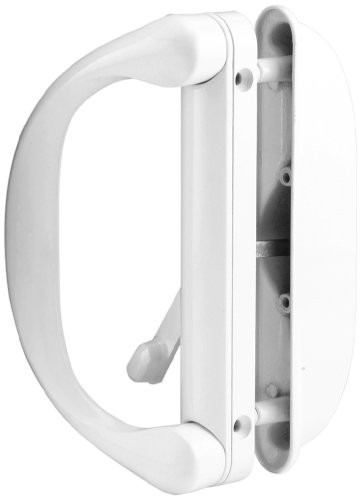 Prime-Line Products C 1275 Sliding Door Handle Set with Latch, White, 1-Pack