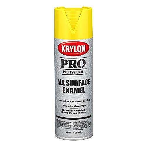Krylon K05818007 Professional All Surface Enamels, Yellow, 15 Ounce