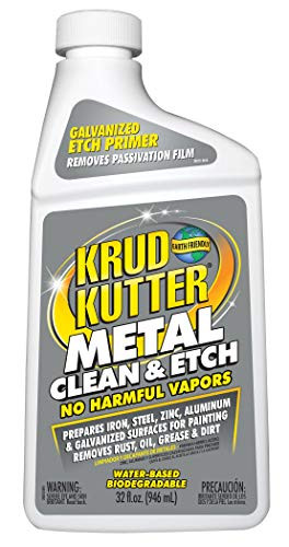Krud Kutter ME326 Metal Clean and Etch, 32 Oz, Bottle, Translucent, Liquid, Orange