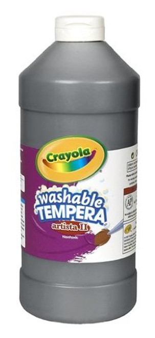 Crayola Washable Tempera Paint, Black Paint, Craft Supplies, 32 Ounce