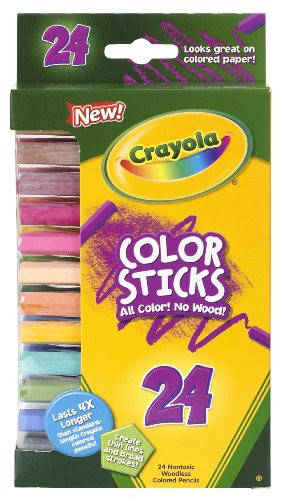 Crayola Color Stick Pencils, Assorted Colors, 24 Count, Multicolor (68-2324)