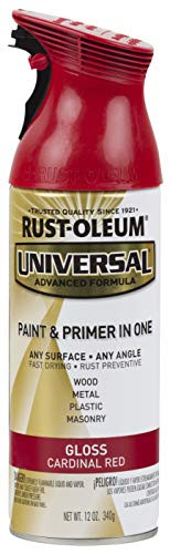 Rust-Oleum 245211 Universal All Surface Spray Paint, 12 oz, Gloss Cardinal Red