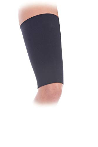 FitPro Compression Thigh Support Sleeve, Large, Amazon Exclusive Brand, Black