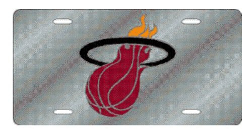 Rico Industries NBA Miami Heat Laser Inlaid Metal License Plate Tag Rico Industries NBA Miami Heat Laser Inlaid Metal License Plate Tag