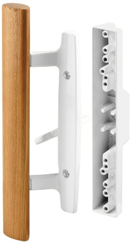 Slide-Co 144576 Sliding Door Handle Set, Wood Handle, White, Diecast