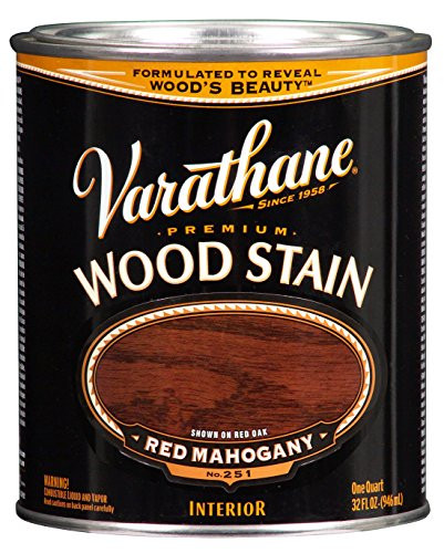 Rust-Oleum Varathane 211724H Premium Wood Stain, Quart, Red Mahogany