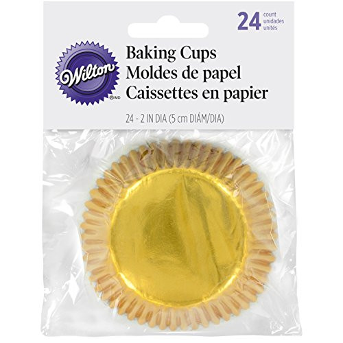 Wilton 415-206 BAKECUPS GOLD FOIL 24CT, Standard
