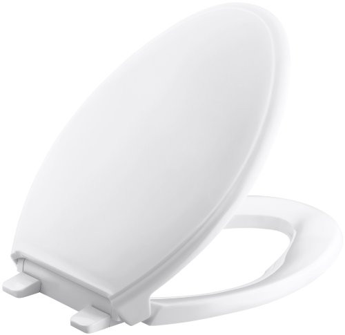 KOHLER K-4733-0 Glenbury Quiet-Close with Grip-Tight Bumpers Elongated Toilet Seat, White