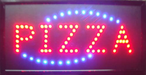 Led Pizza Signs for Business - Neon Pizza Open Signs, Pizza Led Neon Sign,Window Sign, Business Sign, Store Sign, Shop Sign, Great for Pizza Store, Bar, Coffee Shop, Restaurant (Pizza Open Sign)