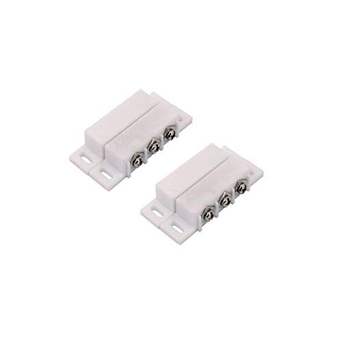 2X Magnetic Reed Switch Normally Open Closed NC NO Door Alarm Window Security/Magnetic Door Switch/Magnetic Contact Switch/Reed Switch,to DC 5V 12V 24V Light?White?
