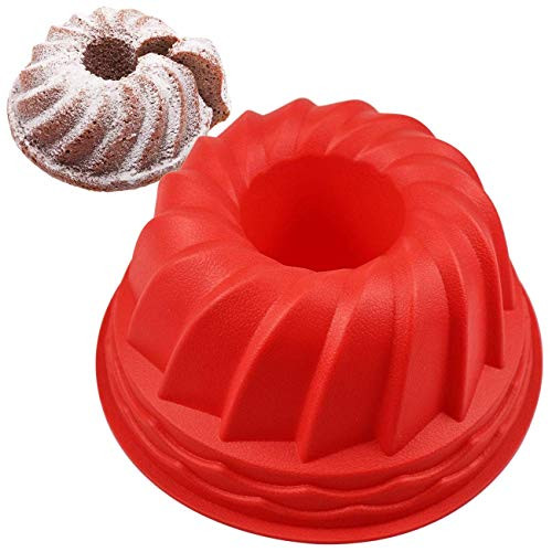 Silicone Cake Pan Non-Stick Fluted Round Baking Molds Cake Bread Pie Flan Tart Molds Baking Trays for Jello, Buntcake, Bread, Butter Cake Tube Bakeware (round, red) Silicone Cake Pan Non-Stick Fluted Round Baking Molds Cake Bread Pie Flan Tart Molds Baking Trays for Jello, Buntcake, Bread, Butter Cake Tube Bakeware (round, red)