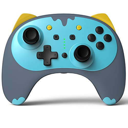 LETTON Kids Switch Controller for Nintendo Switch/Switch Lite, Remote Switch Gamepad Joystick with Turbo, Dual Vibration, Gyro Axis, 3.5mm Jack for Headphones