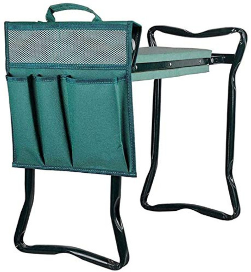 Garden Kneeler and Seat with Tool Bag Pouch, Foldable Garden Bench Stools, Portable Kneeler for Gardening Gardeners