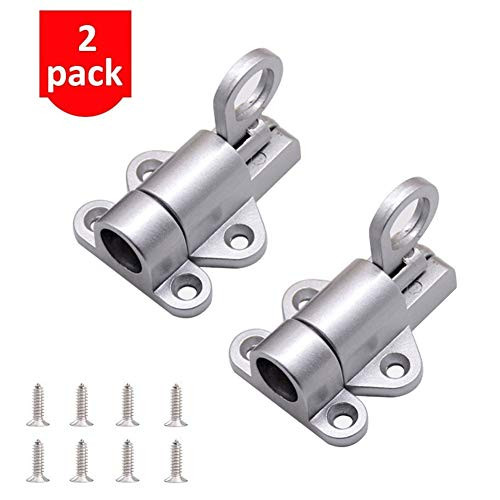 Self-Closing Latch - Spring Door Lock - Door Latch - Security Automatic Window Gate Lock - Spring Load Bolt Latch (Silver)