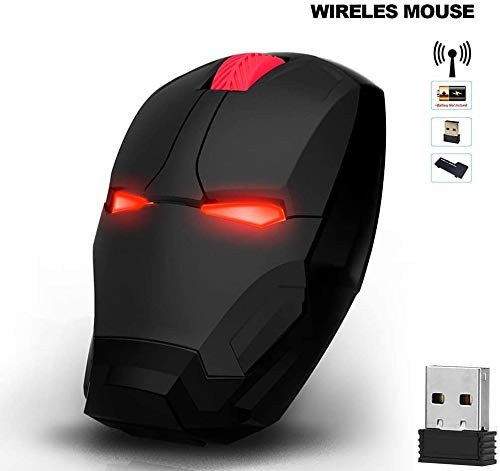 WFB Wireless Computer Mouse Gaming Mice with USB Receiver Less Noise, 2.4G Portable Mobile Optical Mice for Notebook PC Laptop Computer Mac Book (Black)