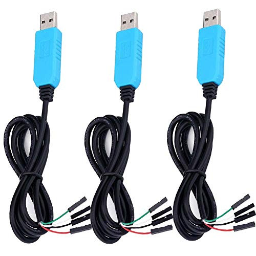 LGDehome PL2303TA USB to TTL Serial Cable Windows 8 Supported Debug Cable for Raspberry Pi USB Programming (Pack of 3)