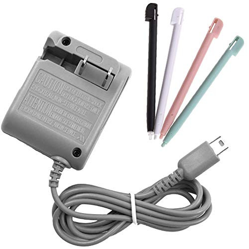 DS Lite Charger Kit, AC Power Adapter Charger and Stylus Pen for Nintendo DS Lite Systems, Wall Travel Charger Power Cord Charging Cable 5.2V 450mA for NDSL DS Lite Charger Kit, AC Power Adapter Charger and Stylus Pen for Nintendo DS Lite Systems, Wall Travel Charger Power Cord Charging Cable 5.2V 450mA for NDSL