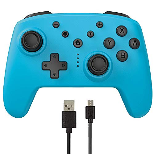 Wireless Pro Controller for Switch/Switch Lite,Supports Gyro Axis, Turbo and Dual Vibration  Blue